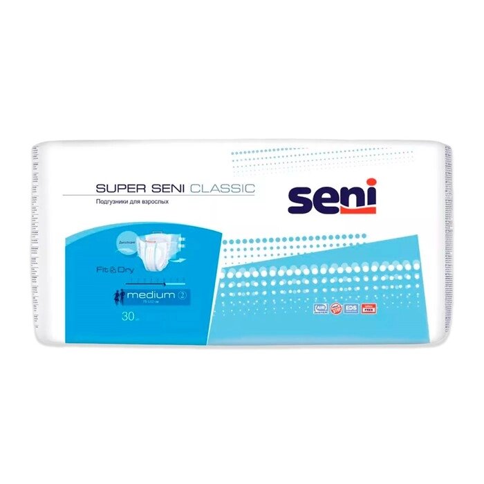 Подгузники для взрослых Seni Super Medium №2, 30 шт от компании Интернет - магазин Flap - фото 1