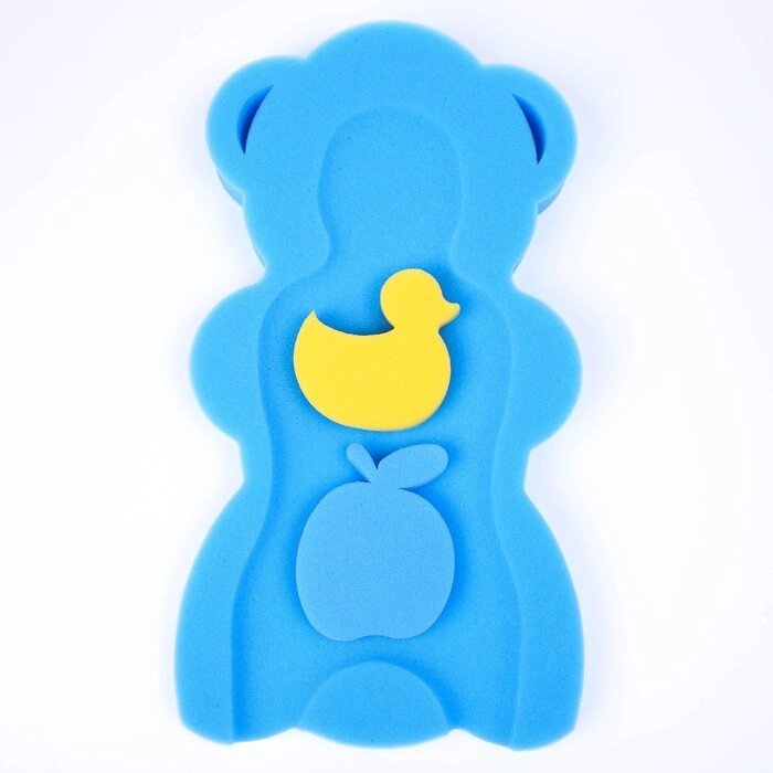 Подкладка для купания макси «Мишка», цвет синий, 55х30х6см от компании Интернет - магазин Flap - фото 1