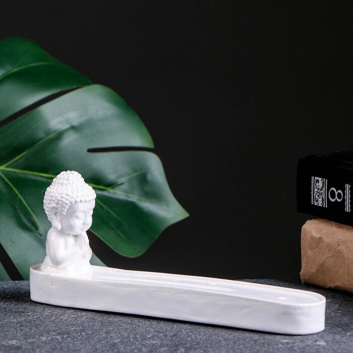Подставка для благовоний "Будда маленький" жемчуг, 8х19см от компании Интернет - магазин Flap - фото 1