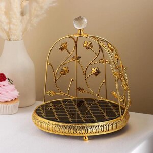 Подставка для десертов круглая «Алюр», 222226 см, цвет металла золотой