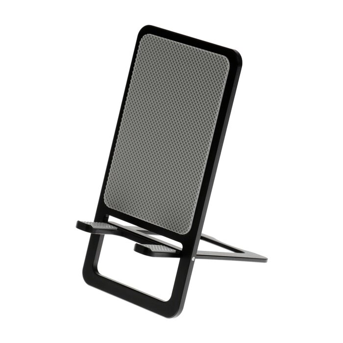 Подставка для телефона, складная, металлическая, прорезиненная, чёрная от компании Интернет - магазин Flap - фото 1