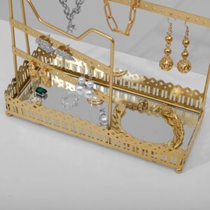 Подставка для украшений с местом для хранения «Рамка», 26,52310 см, цвет золото