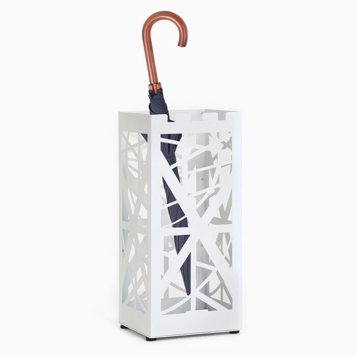 Подставка для зонтов "Абстракция" белая, 24х24х56см от компании Интернет - магазин Flap - фото 1