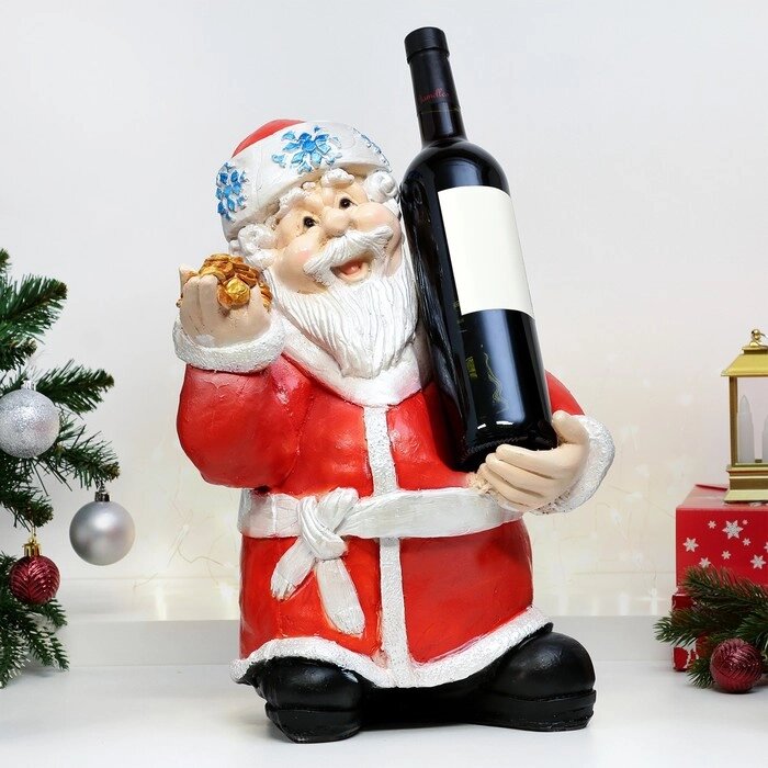 Подставка под бутылку "Дед Мороз" 28х48см от компании Интернет - магазин Flap - фото 1