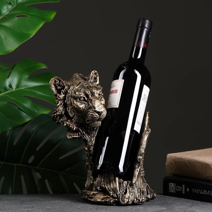 Подставка под бутылку "Тигр" бронза, 16х18х24см от компании Интернет - магазин Flap - фото 1