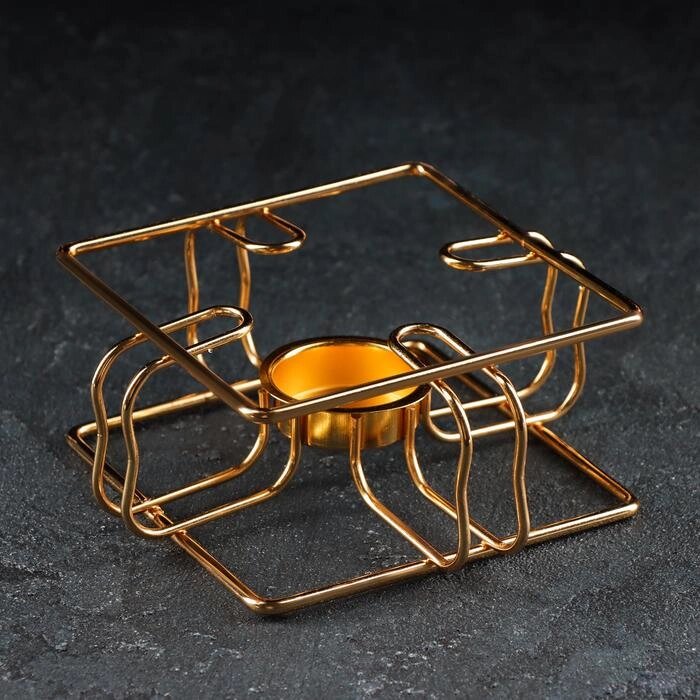 Подставка - подогрев для чайника, 15156 см, цвет золотой от компании Интернет - магазин Flap - фото 1