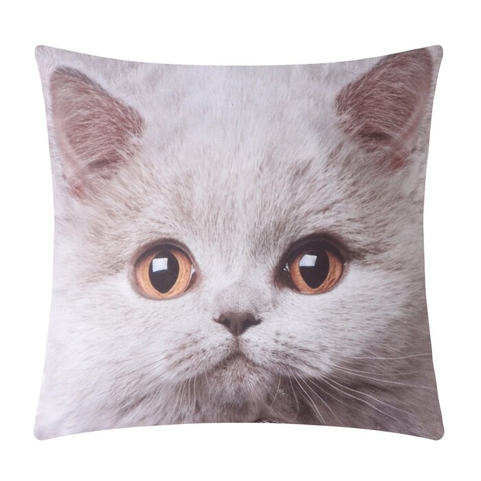 Подушка декоративная "Серый котик" от компании Интернет - магазин Flap - фото 1