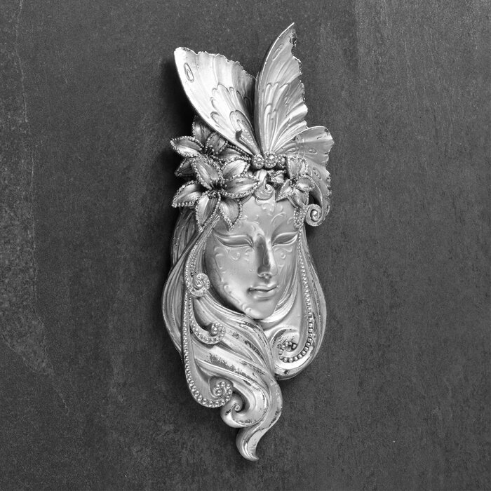 Подвесной декор "Венецианская маска №3" 32х15см, бронза от компании Интернет - магазин Flap - фото 1