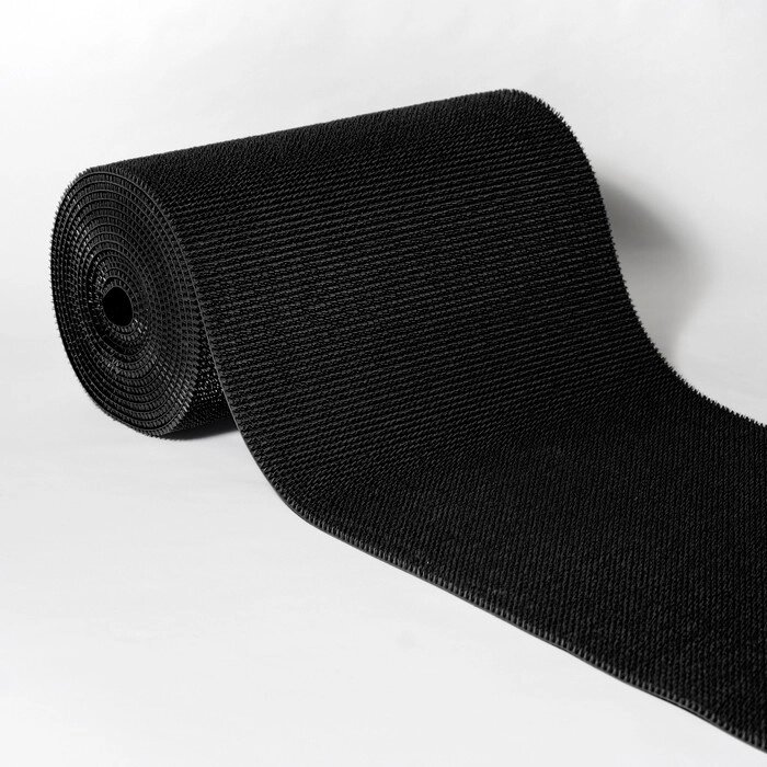 Покрытие ковровое щетинистое «Травка», 0,915 м, в рулоне, цвет чёрный от компании Интернет - магазин Flap - фото 1