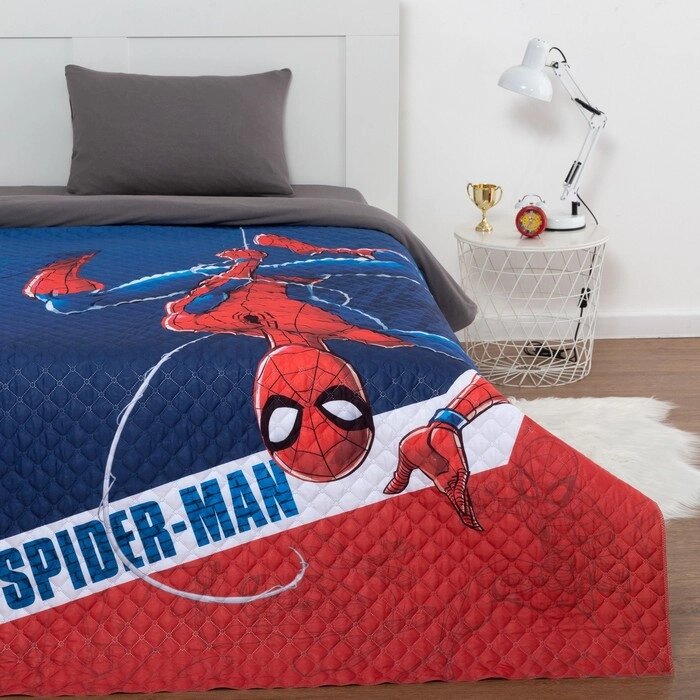 Покрывало детское «Человек паук» 1,5 сп, 145х210 см, микрофибра от компании Интернет - магазин Flap - фото 1