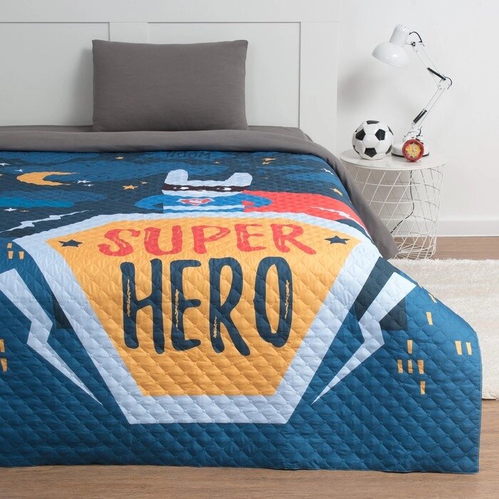 Покрывало детское Этель 1,5 сп "Super hero", 145х210 см, микрофибра от компании Интернет - магазин Flap - фото 1
