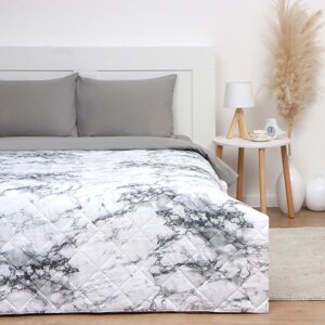 Покрывало LoveLife 2 сп White marble, 180*2105см, микрофайбер, 100% п/э