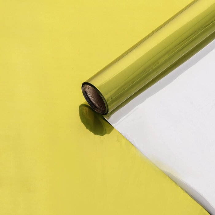 Полисилк двухсторонний Жёлтый + Серебро 0.58 м х 10 м от компании Интернет - магазин Flap - фото 1