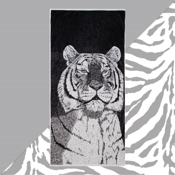 Полотенце махровое Этель «Тигр» 70х130см, 100% хлопок, 420гр/м2 от компании Интернет - магазин Flap - фото 1