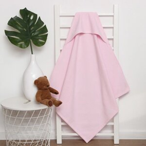 Полотенце-уголок махровый "Крошка Я" 85х85 см, цвет нежно-розовый, 100% хлопок, 320 г/м2 (комплект из 2 шт.)