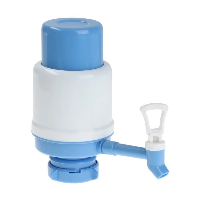 Помпа для воды LESOTO Comfort, механическая, под бутыль от 11 до 19 л, голубая от компании Интернет - магазин Flap - фото 1