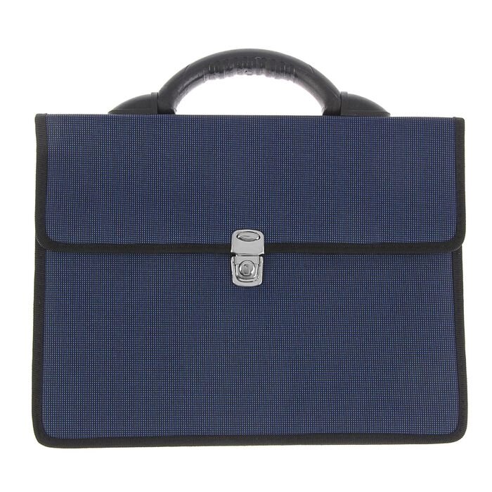 Портфель деловой 350 х 260 х 100 мм, текстильный, 2 отделения, К 1С11 "Выборг", синий от компании Интернет - магазин Flap - фото 1