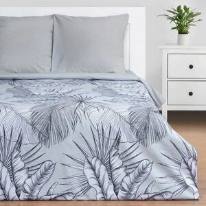 Постельное бельё Этель Евро Gray tropics 200х215 см, 220х240 см, 70х70 см - 2 шт