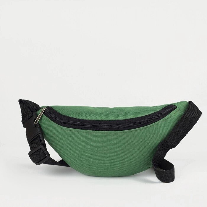 Поясная сумка на молнии, цвет зелёный от компании Интернет - магазин Flap - фото 1