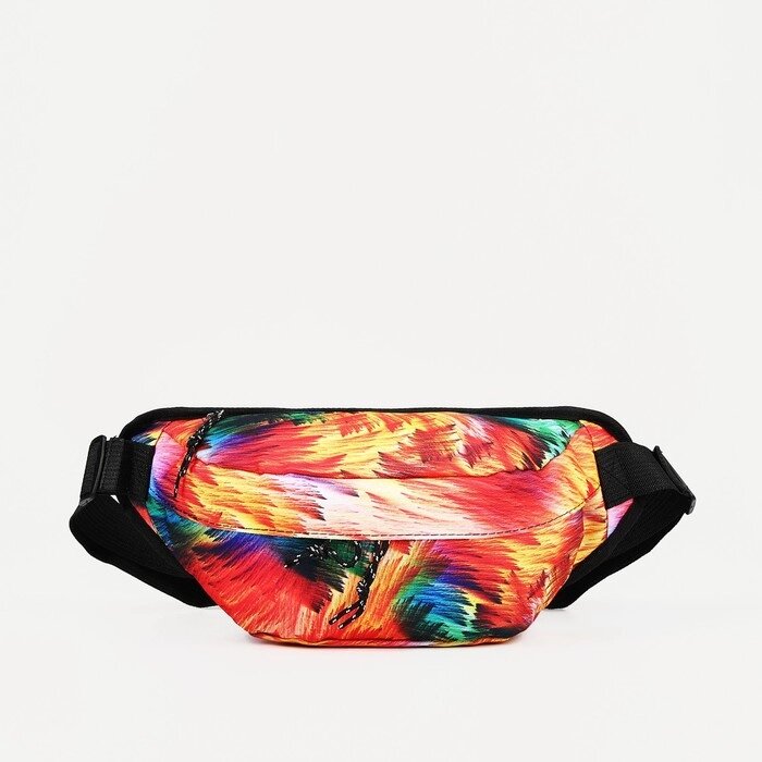 Поясная сумка на молнии, наружный карман, цвет разноцветный от компании Интернет - магазин Flap - фото 1