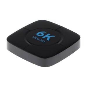 Приставка смарт тв dgmedia 6K allwinner, 4гб озу, 32гб, android, ulhd, wi-fi, HDMI, чёрная