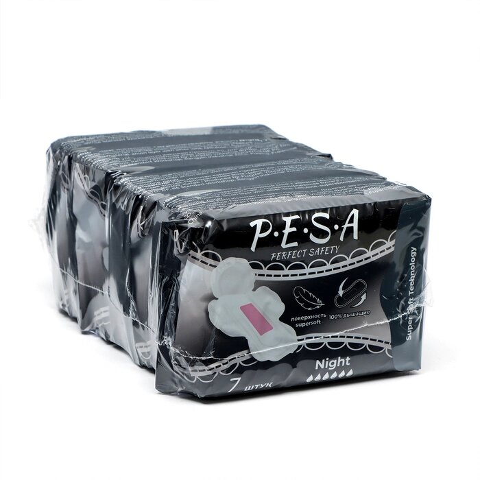 Прокладки гигиенические PESA Night, 7 шт (4 упаковки) от компании Интернет - магазин Flap - фото 1