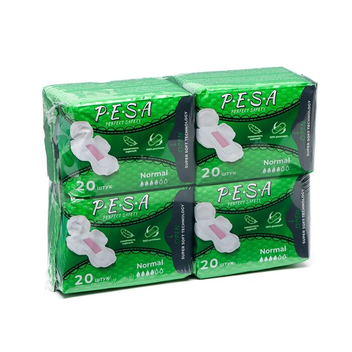 Прокладки гигиенические PESA Normal, 20 шт (4 упаковки) от компании Интернет - магазин Flap - фото 1