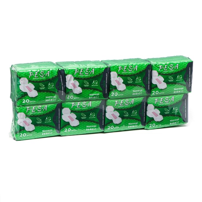 Прокладки гигиенические PESA Normal, 20 шт (8 упаковок) от компании Интернет - магазин Flap - фото 1