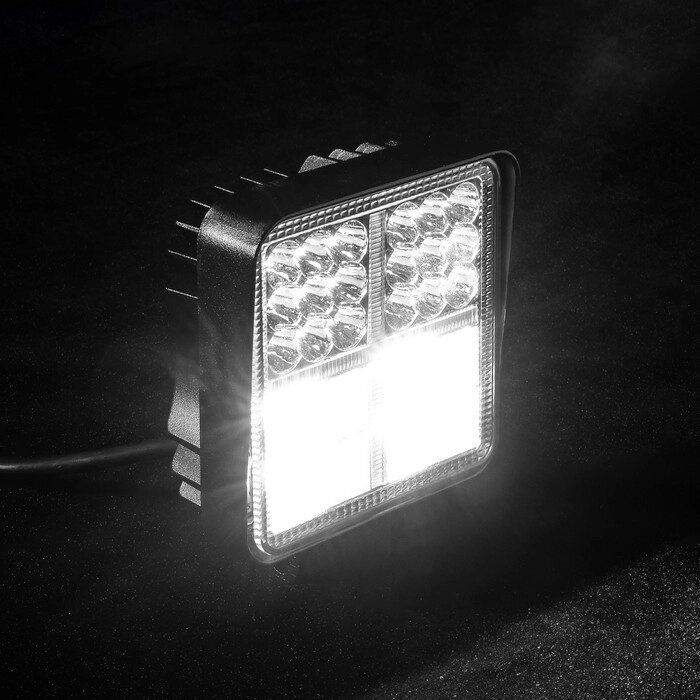 Противотуманная фара, 9-30 В, 54 LED (38 белых, 16 желтых), IP67, 162 Вт, направленный свет от компании Интернет - магазин Flap - фото 1