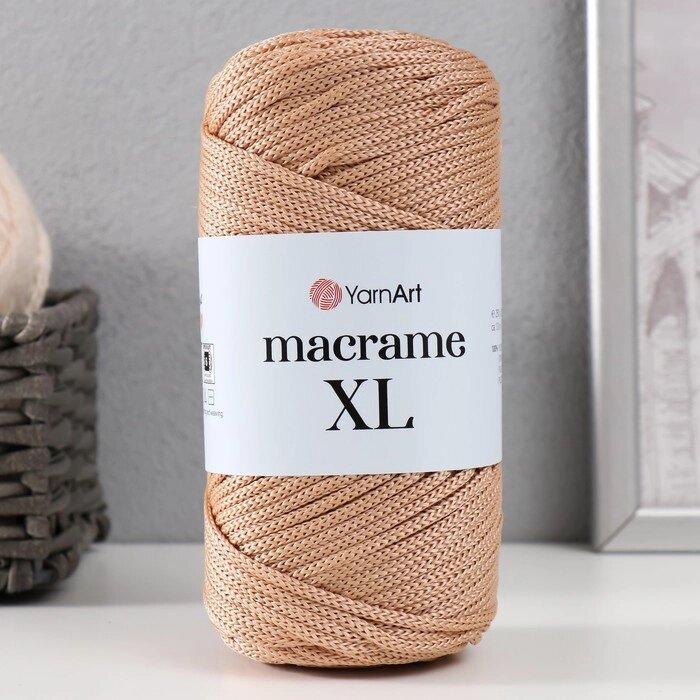 Пряжа "Macrame XL" 100% полиэстер 130м/250г (131 св. вереск) от компании Интернет - магазин Flap - фото 1