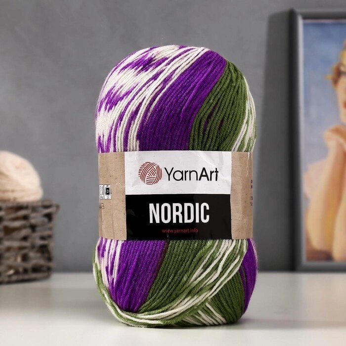 Пряжа "Nordic" 20% шерсть, 80% акрил 510м/150гр (666) от компании Интернет - магазин Flap - фото 1