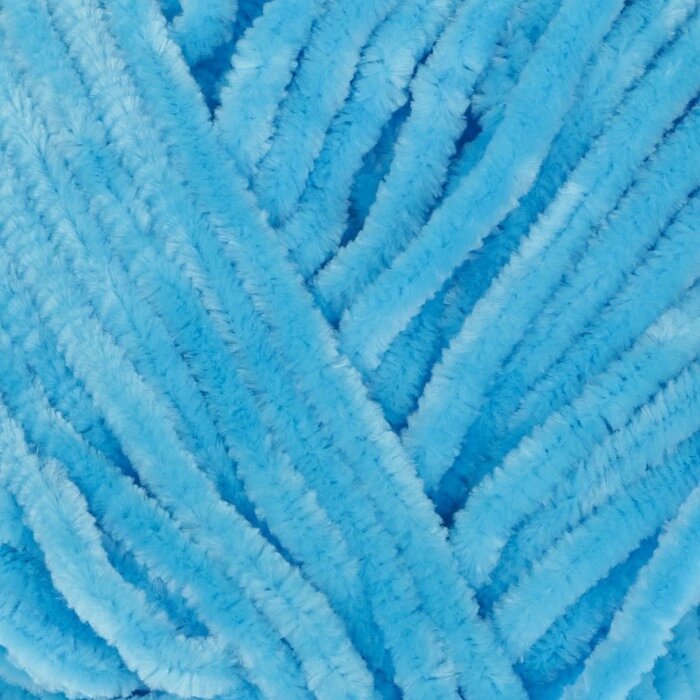 Пряжа "Velour" 100% микрополиэстер 170м/100г (850 яр. голубой) от компании Интернет - магазин Flap - фото 1