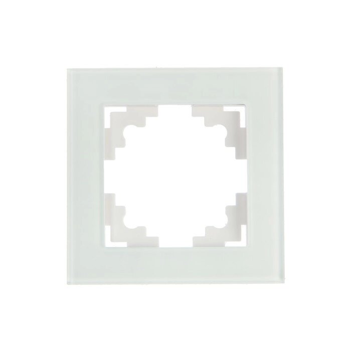 Рамка 1-местная, стекло, STEKKER серия Катрин, GFR00-7001-01, белый от компании Интернет - магазин Flap - фото 1