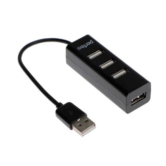 Разветвитель USB (Hub) Perfeo PF-HYD-6010H, 4 порта, USB 2.0, черный от компании Интернет - магазин Flap - фото 1