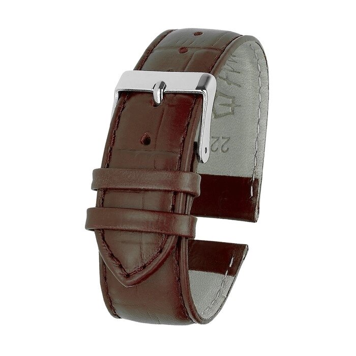 Ремешок для часов, мужской, 22 мм, натуральная кожа, светло-коричневый от компании Интернет - магазин Flap - фото 1