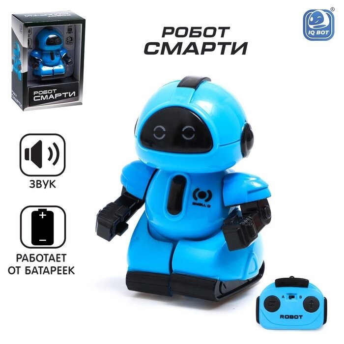 Робот радиоуправляемый «Минибот», световые эффекты, цвет синий от компании Интернет - магазин Flap - фото 1