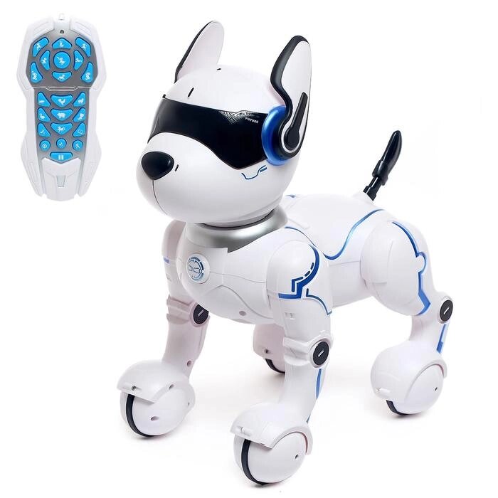 Робот собака «Фьючер» ZHORYA, на пульте управления, интерактивный: звук, свет, танцующий, музыкальный, на аккумуляторе от компании Интернет - магазин Flap - фото 1