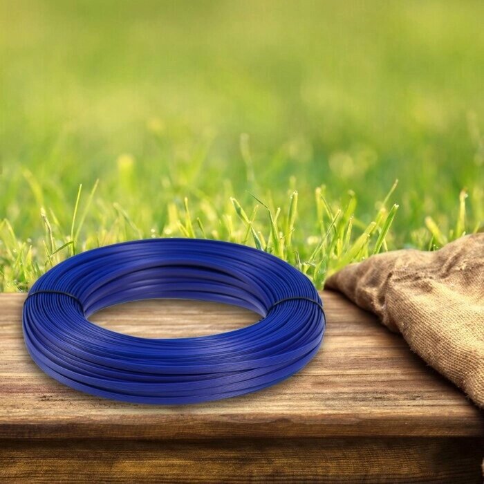 Ротанг искусственный 8 мм 100 м волна (синий) от компании Интернет - магазин Flap - фото 1