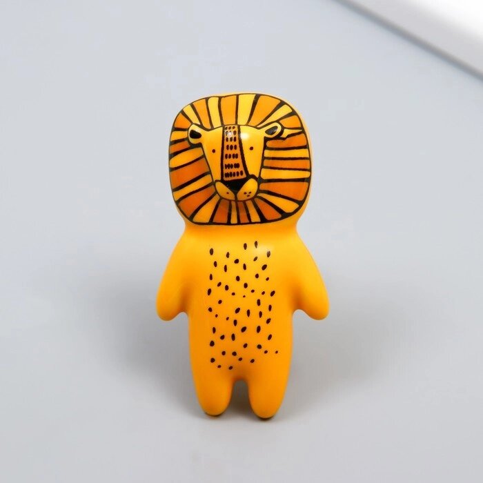 Ручка для шкатулки керамика, металл "Львёнок" 6,3х3,5 см от компании Интернет - магазин Flap - фото 1