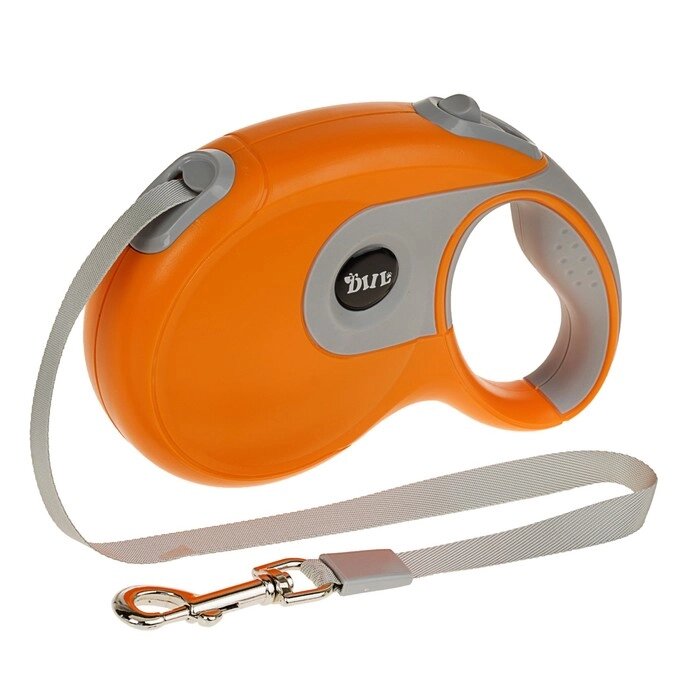 Рулетка DIIL, 8 м, до 50 кг, лента, прорезиненная ручка, оранжевая с серым от компании Интернет - магазин Flap - фото 1