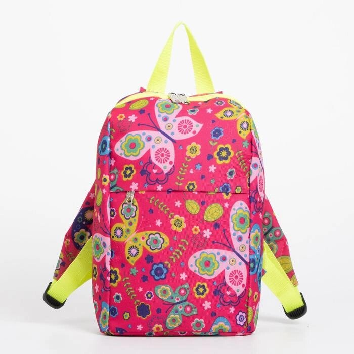 Рюкзак детский на молнии, цвет малиновый от компании Интернет - магазин Flap - фото 1