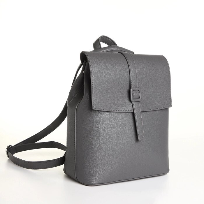 Рюкзак городской из искусственной кожи на молнии, цвет серый от компании Интернет - магазин Flap - фото 1