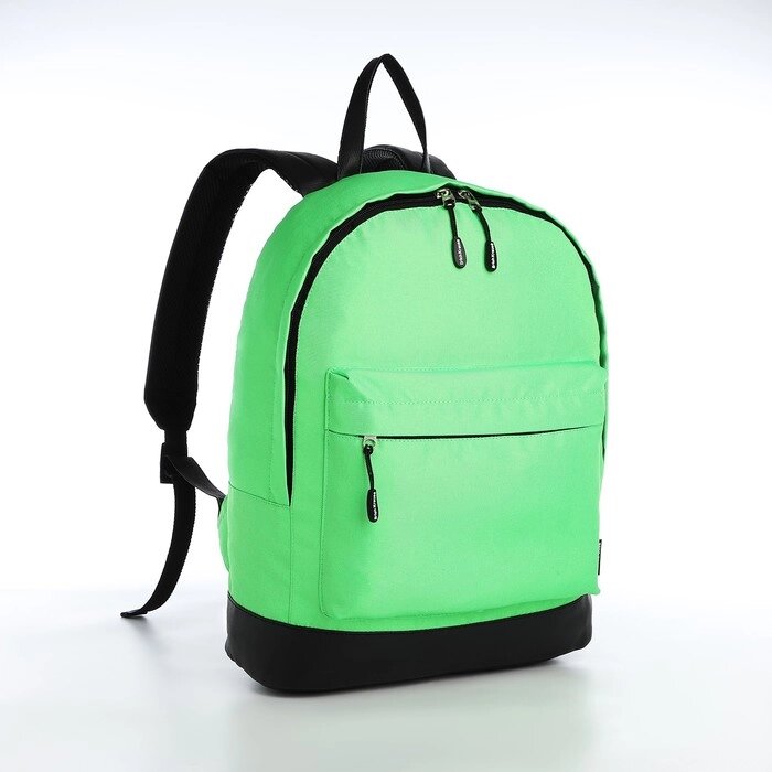 Рюкзак из текстиля на молнии, Erich Krause, 1 карман, цвет зелёный от компании Интернет - магазин Flap - фото 1
