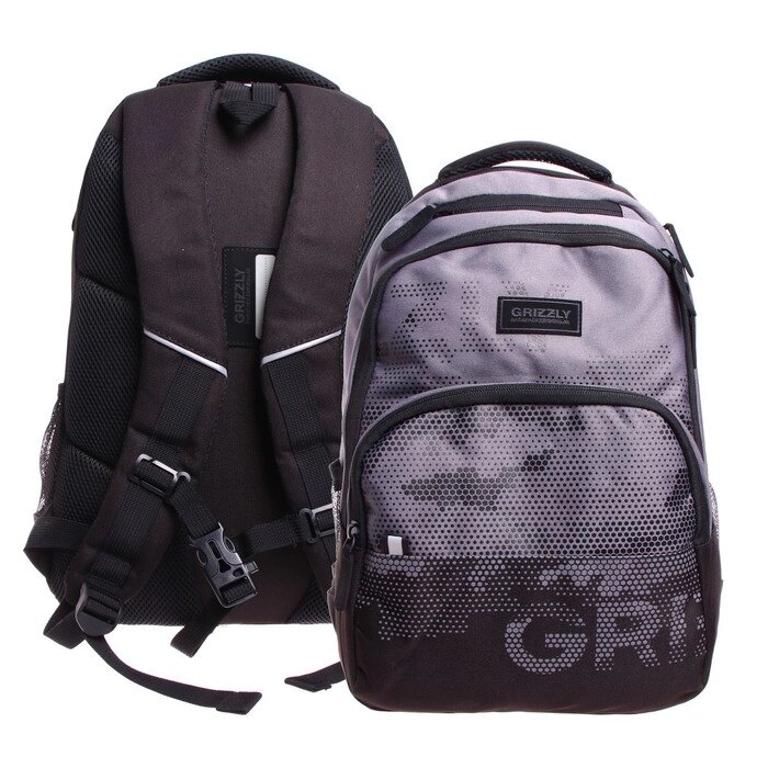 Рюкзак молодёжный 45 х 32 х 23 см, эргономичная спинка, отделение для ноутбука, Grizzly от компании Интернет - магазин Flap - фото 1