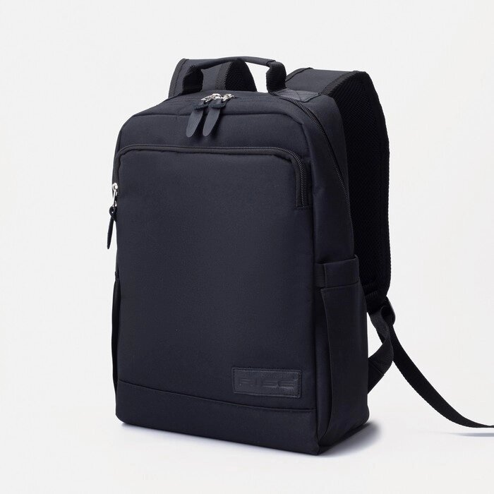 Рюкзак мужской на молнии, наружный карман, цвет чёрный от компании Интернет - магазин Flap - фото 1