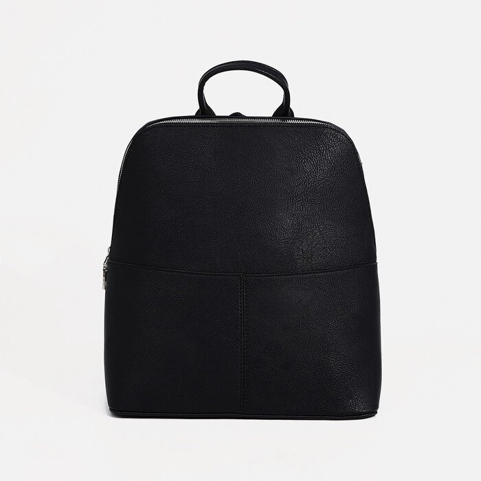Рюкзак на молнии, цвет чёрный от компании Интернет - магазин Flap - фото 1