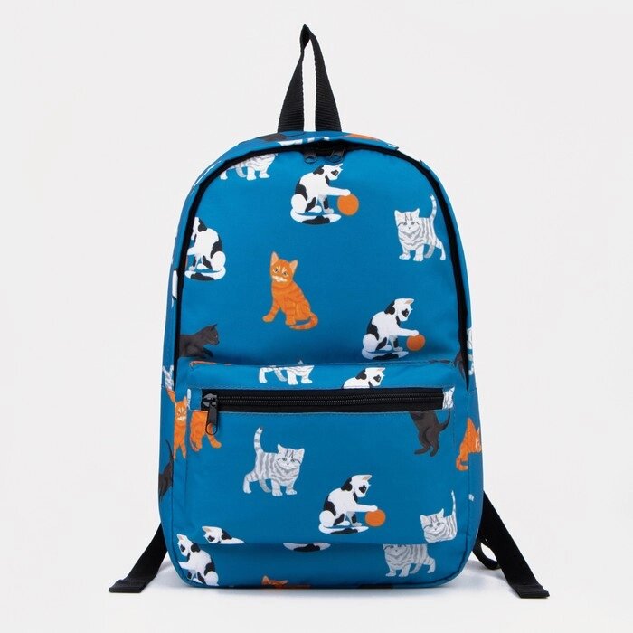 Рюкзак на молнии, цвет синий от компании Интернет - магазин Flap - фото 1