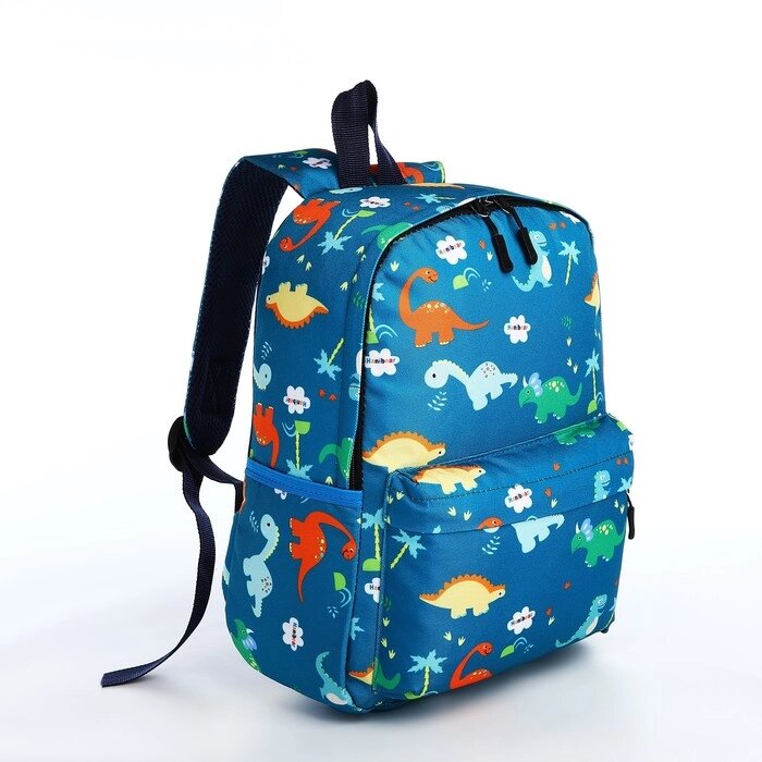 Рюкзак на молнии, наружный карман, цвет бирюзовый от компании Интернет - магазин Flap - фото 1