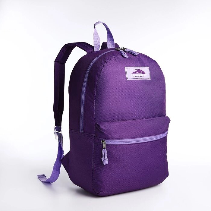 Рюкзак на молнии, наружный карман, цвет фиолетовый от компании Интернет - магазин Flap - фото 1
