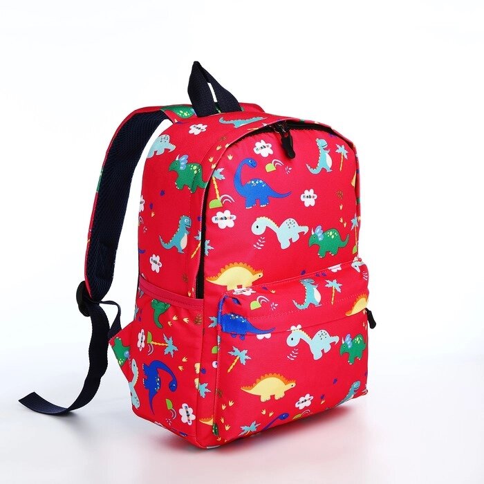 Рюкзак на молнии, наружный карман, цвет красный от компании Интернет - магазин Flap - фото 1